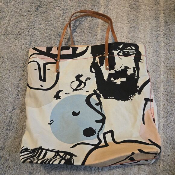 Ali Rapp MFAH Houston Museum Mixed Media Ikea Artist Canvas Tote Bag USED - Picture 7 of 10